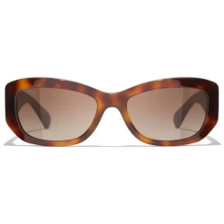 Solbriller^Chanel Rectangle Solbriller Brun