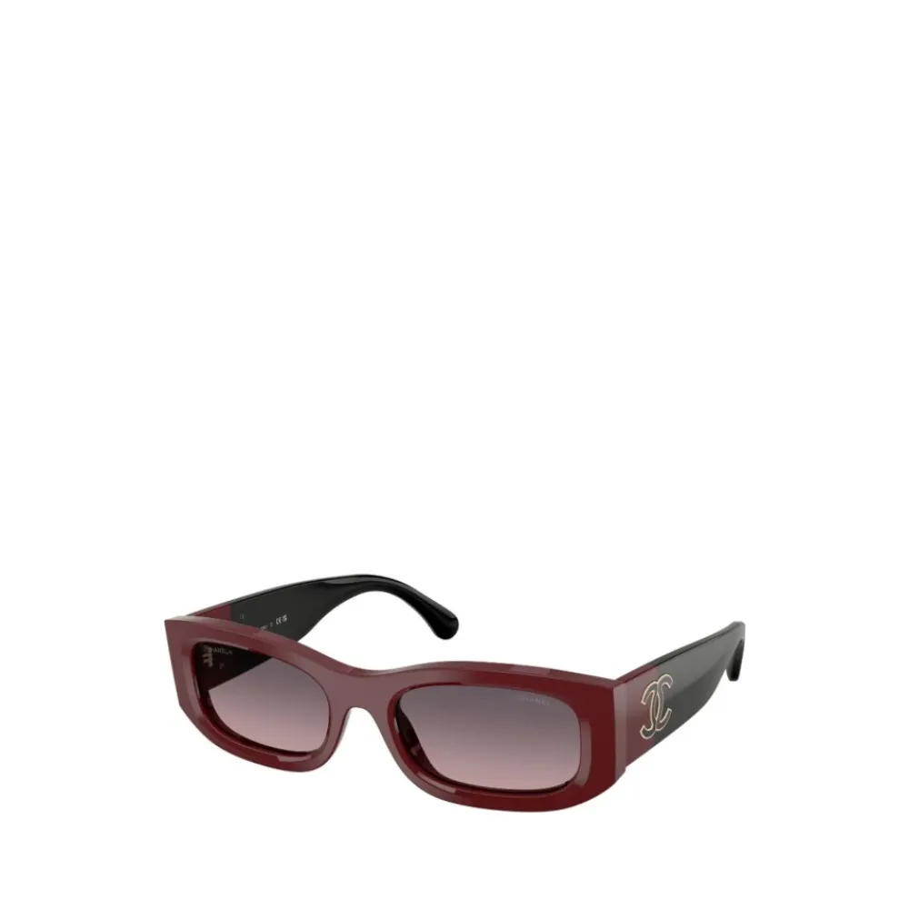 Solbriller^Chanel Rectangle Solbriller Rød