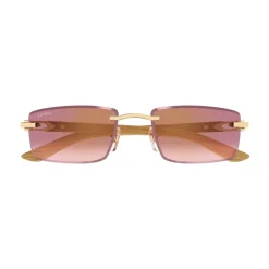 Solbriller<Cartier Rectangle Solbriller Gul