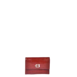 Punge & Kortholder<Baldinini Red crocodile print wallet Rød
