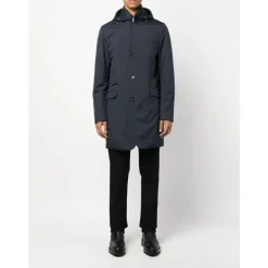 Frakker^Moorer Redon-Skt Hooded Coat Blå