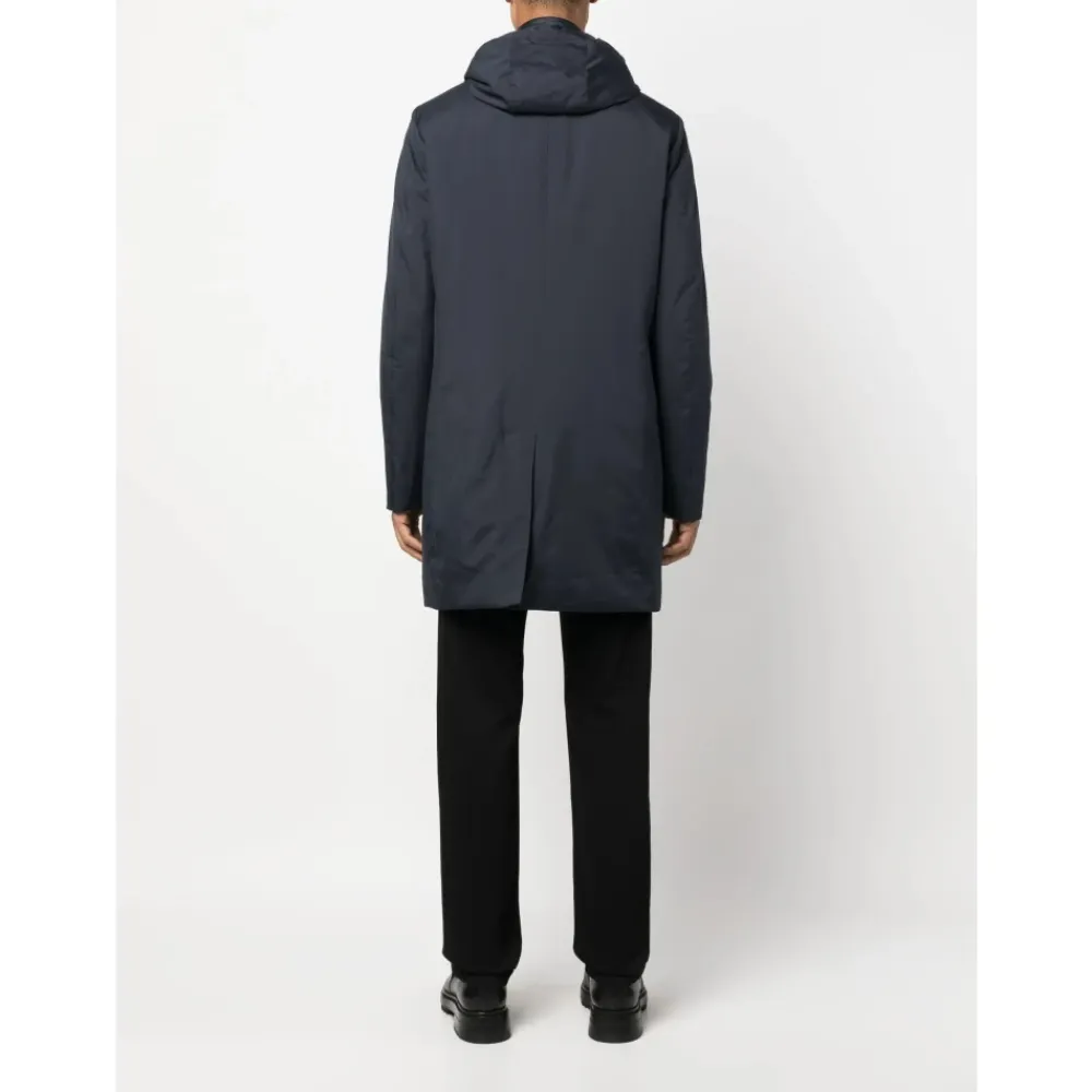 Frakker^Moorer Redon-Skt Hooded Coat Blå