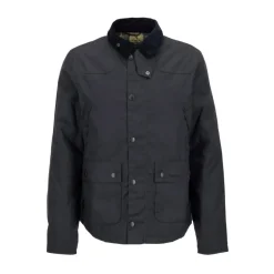 Jakker<Barbour Reelin Vokset Jakke Marine Udendørs Blå
