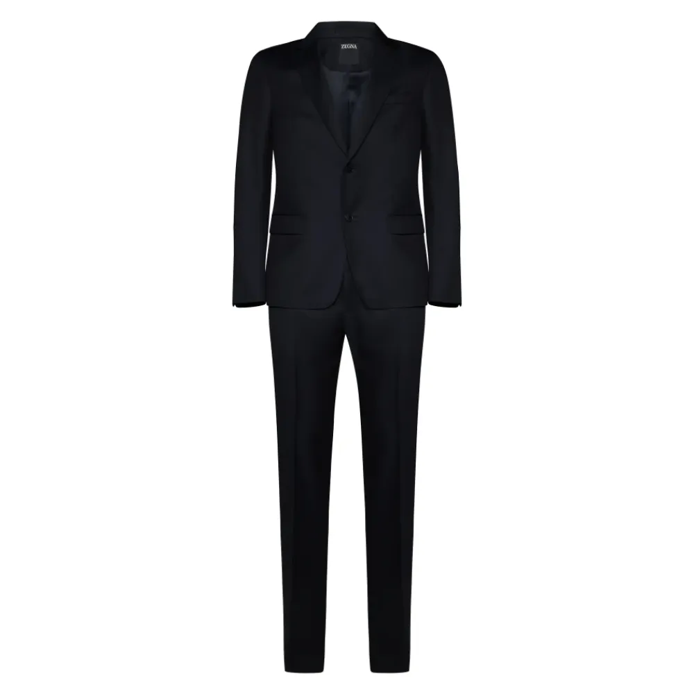Jakkesæt^Zegna Regular-Fit Skræddersyet Jakkesæt Blå