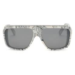 Solbriller^Philipp Plein Rektangulære Oversize Hexagon solbriller Hvid