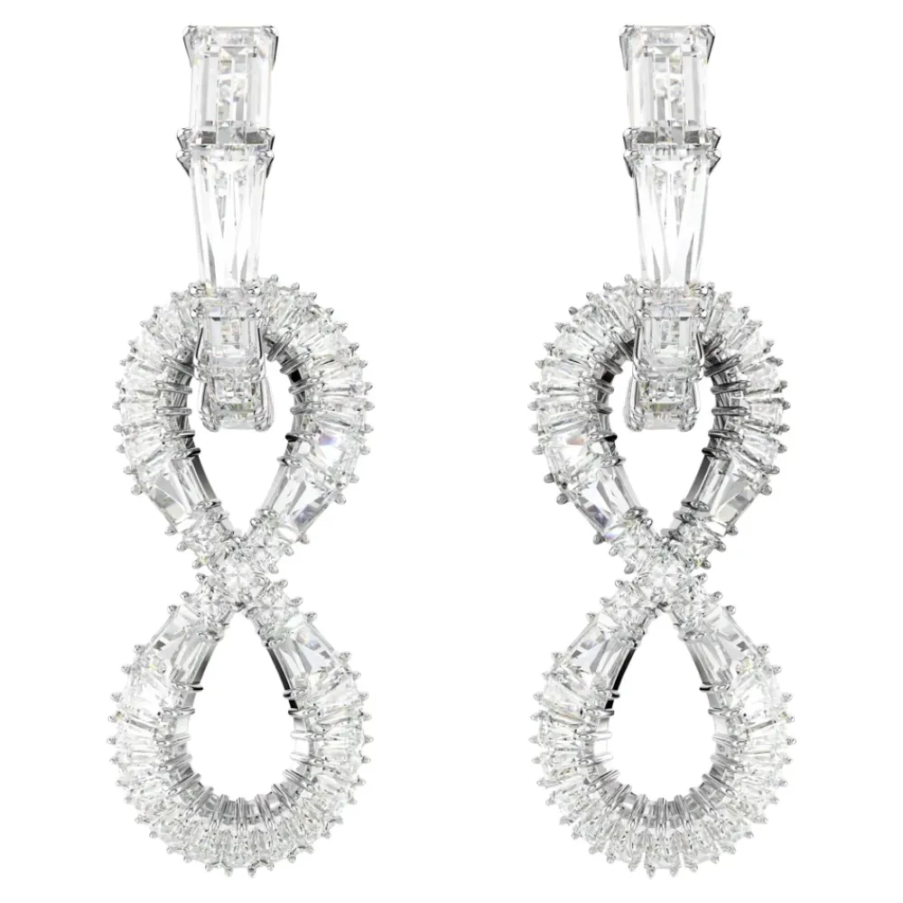 Smykker<Swarovski Øreringe Unisex Hyperbola Infinity Hvid Rhodium-belagt 5679793 Grå