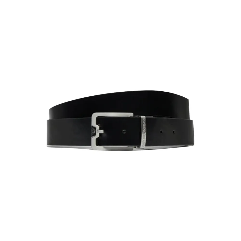 Bælter<Armani Reversibelt Bælte Sort
