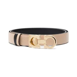 Bælter^Ferragamo Reversibelt Gancini-bælte Beige