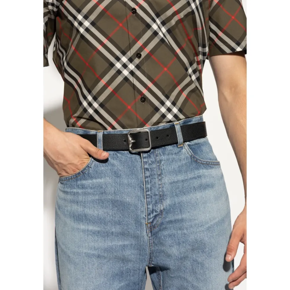 Bælter^Burberry Reversibelt Logo Graveret B-spænde Bælte Sort