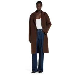 Frakker<Gucci Reversible Silk Wool Coat Brun