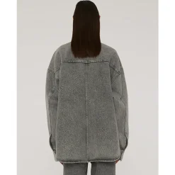 Bluser & Skjorter<ROTATE Birger Christensen Rhinestone Denim Skjorte Grå