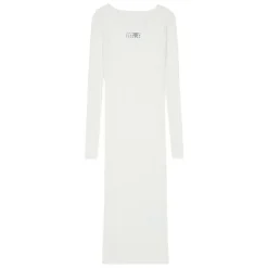 Kjoler & Nederdele<MM6 Maison Margiela Ribbed Long-Sleeve Dress Hvid