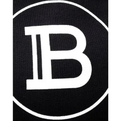 Bukser^Balmain Ribbed Sweatpants med Print Sort