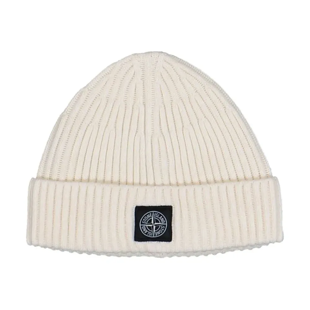 Huer, Kasketter & Hatte<Stone Island Ribbet uld hue Beige
