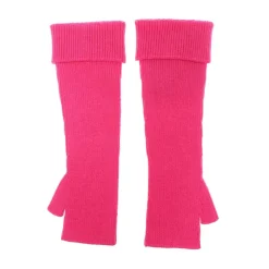 Handsker^Versace Ribbet Uldhandsker med Medusa Detalje Pink