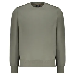 Trøjer|Sweatshirts<Parajumpers Ribstrikket sweatshirt med rund hals og logomærke Grøn