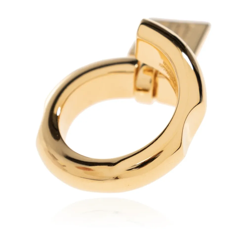 Smykker^Balenciaga Ring med indgraveret logo Gul