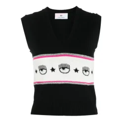 Striktrøjer & Sweatere<Chiara Ferragni Collection Ærmeløst strik Sort