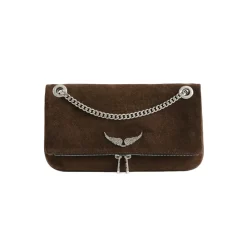 Clutch^Zadig & Voltaire Rock II Suede Clutch Taske Brun