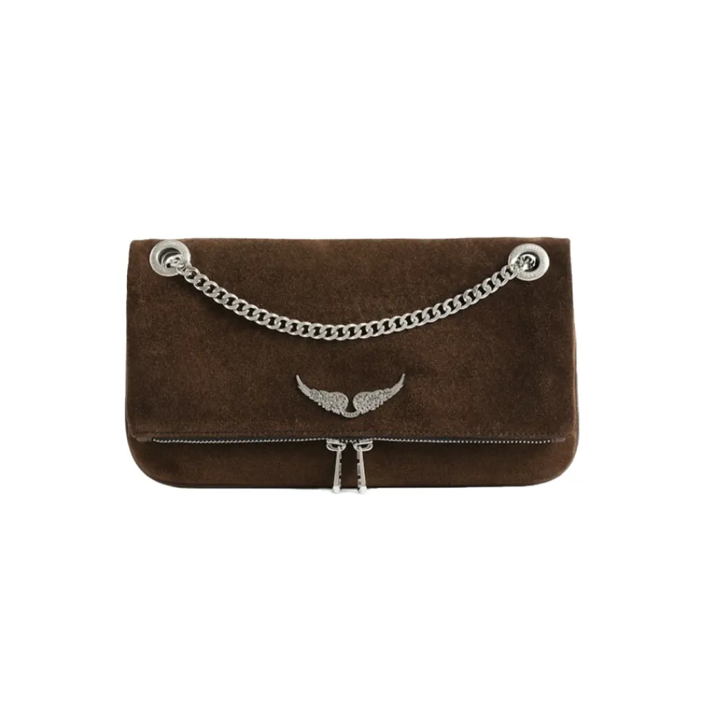 Clutch^Zadig & Voltaire Rock II Suede Clutch Taske Brun
