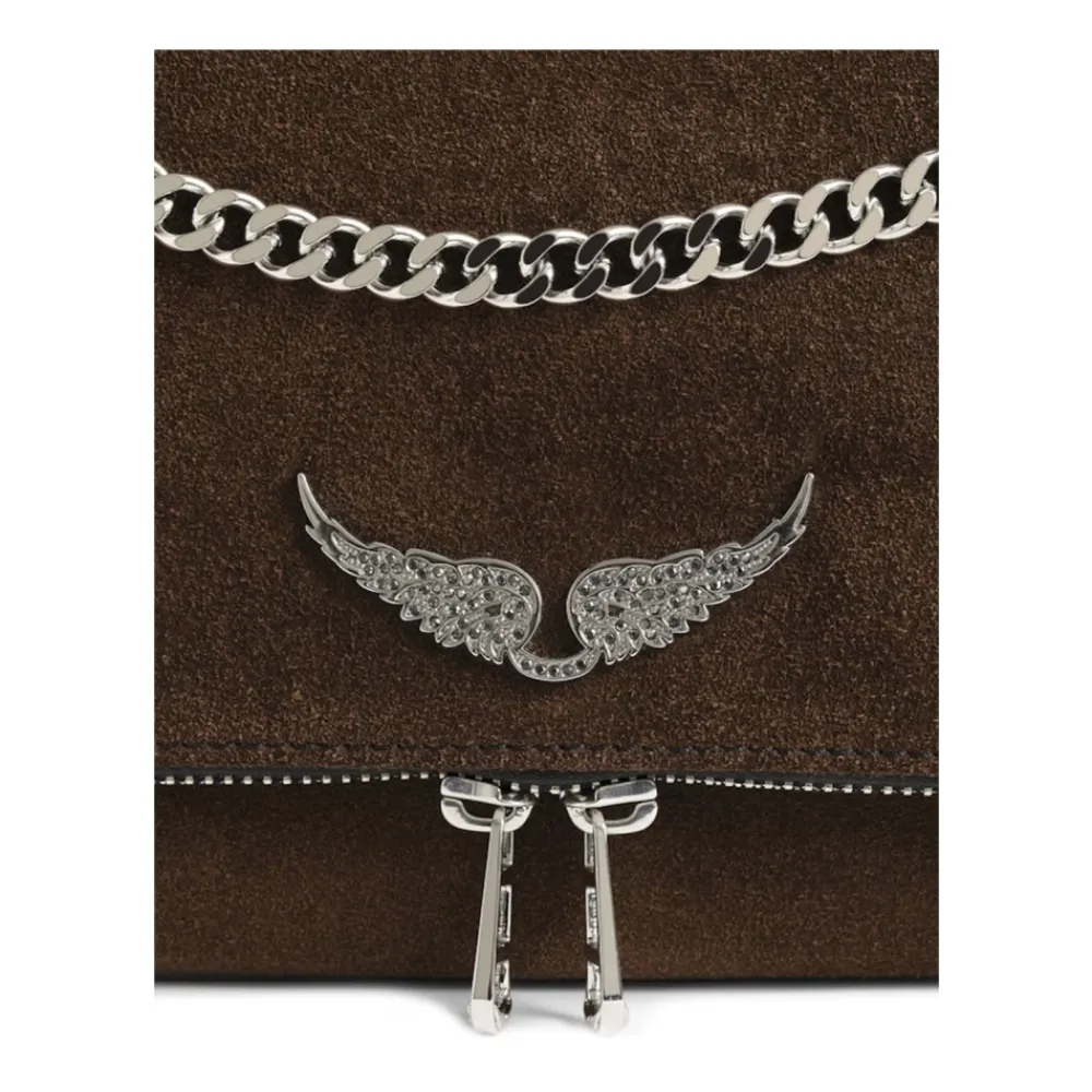 Clutch^Zadig & Voltaire Rock II Suede Clutch Taske Brun