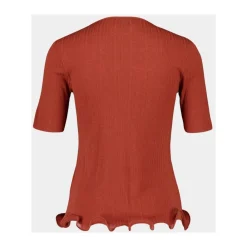 T-Shirts<Fendi Roma Rib T-Shirt Rød