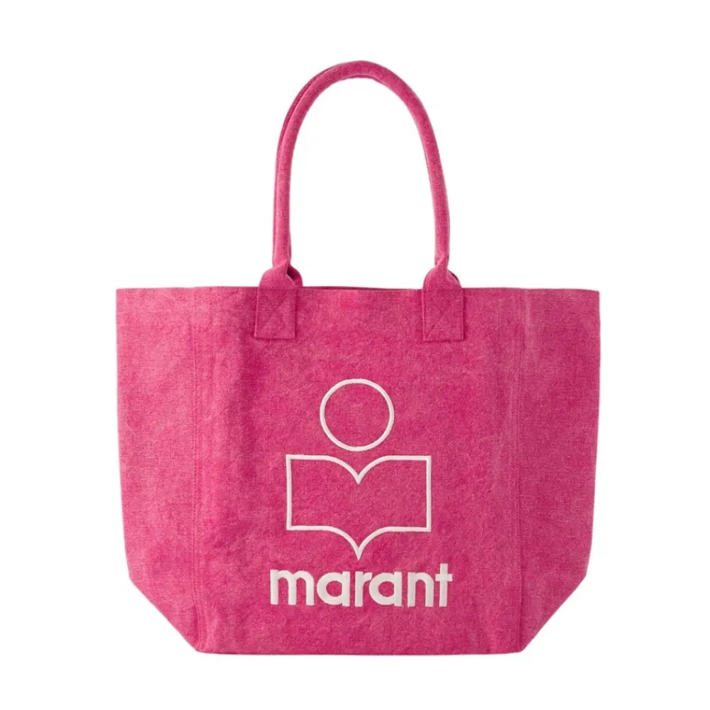 Indkøbstasker^Isabel Marant Rosa Bomuld Shopper Taske med Magnetisk Lukning Pink