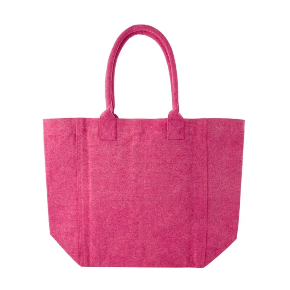 Indkøbstasker^Isabel Marant Rosa Bomuld Shopper Taske med Magnetisk Lukning Pink