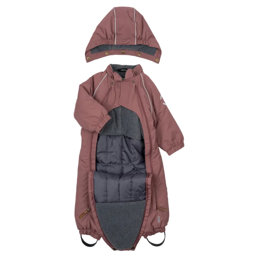 Overtøj<Mikk-Line Rose Brown Nylon Baby Suit Pink