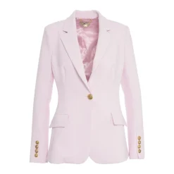 Jakker<Elisabetta Franchi Rose Crepe Blazer med Notched Revers Pink