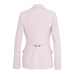 Jakker<Elisabetta Franchi Rose Crepe Blazer med Notched Revers Pink