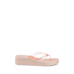 Sandaler<Michael Kors Rose Gold Glitter Flip Flops Pink