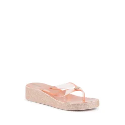 Sandaler<Michael Kors Rose Gold Glitter Flip Flops Pink