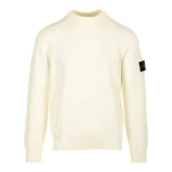 Strik^Stone Island Round-neck Knitwear Hvid