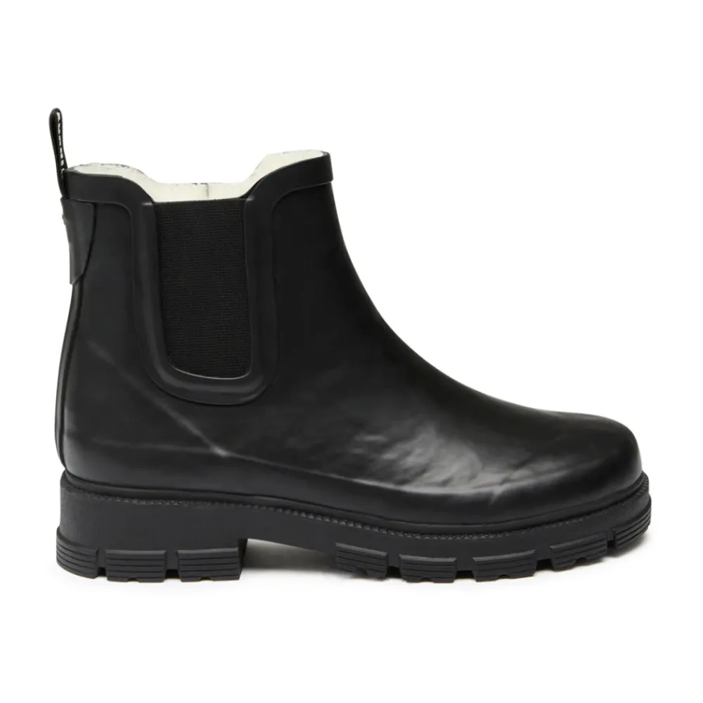 Chelsea Boots^Angulus Rubber Boot with Wool Lining 1053 Sort
