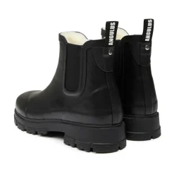 Chelsea Boots^Angulus Rubber Boot with Wool Lining 1053 Sort