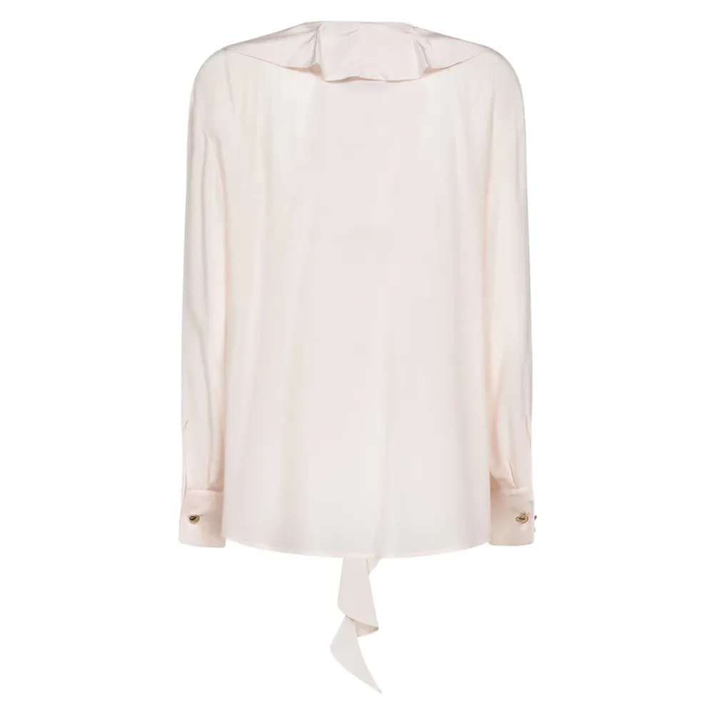 Bluser & Skjorter^Max Mara Studio Ruffle Collar Silkebluse Pink