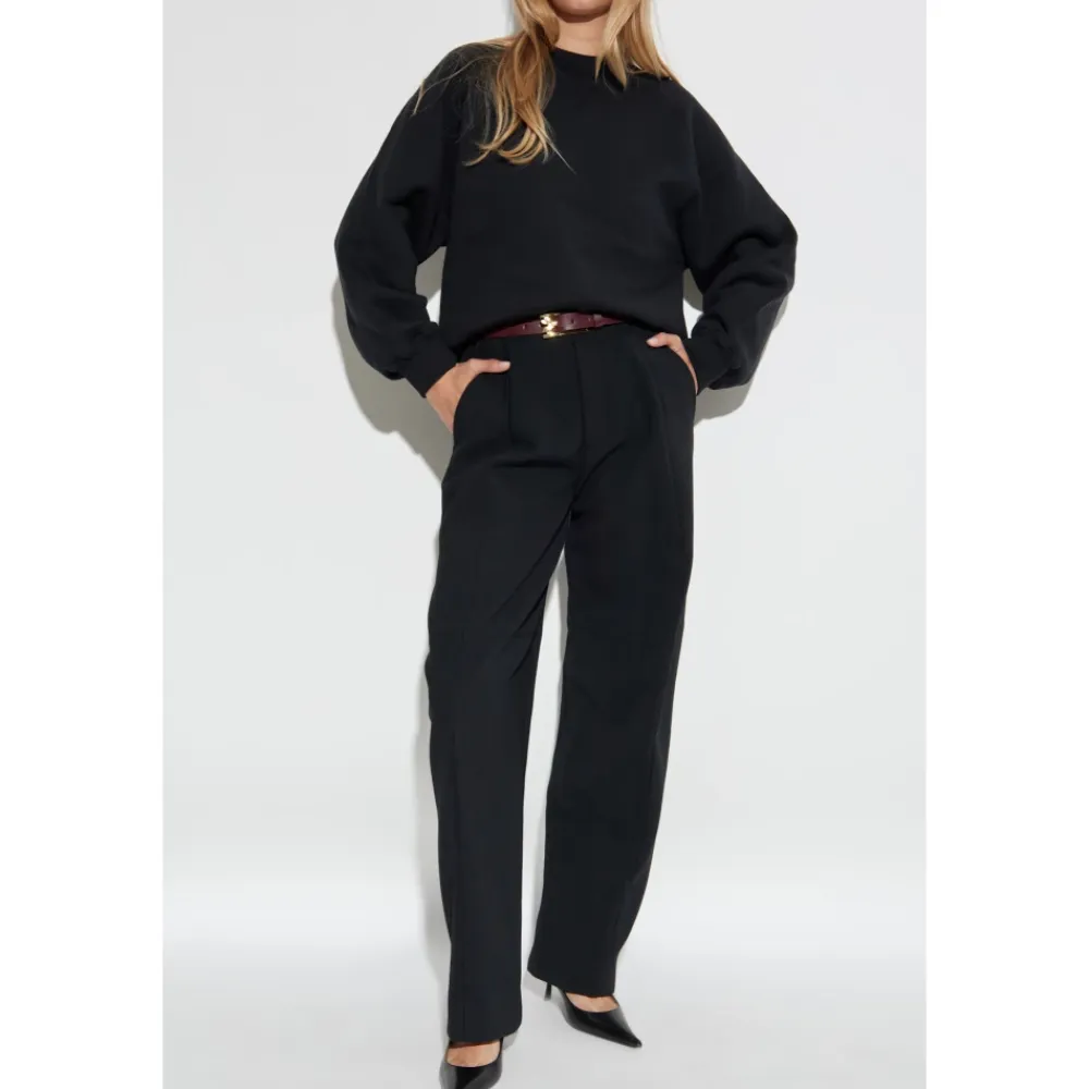 Sweatshirts^Victoria Beckham Rund hals sweatshirt Sort
