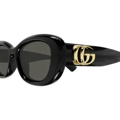 Solbriller|Solbriller^Gucci Runde solbriller Sort