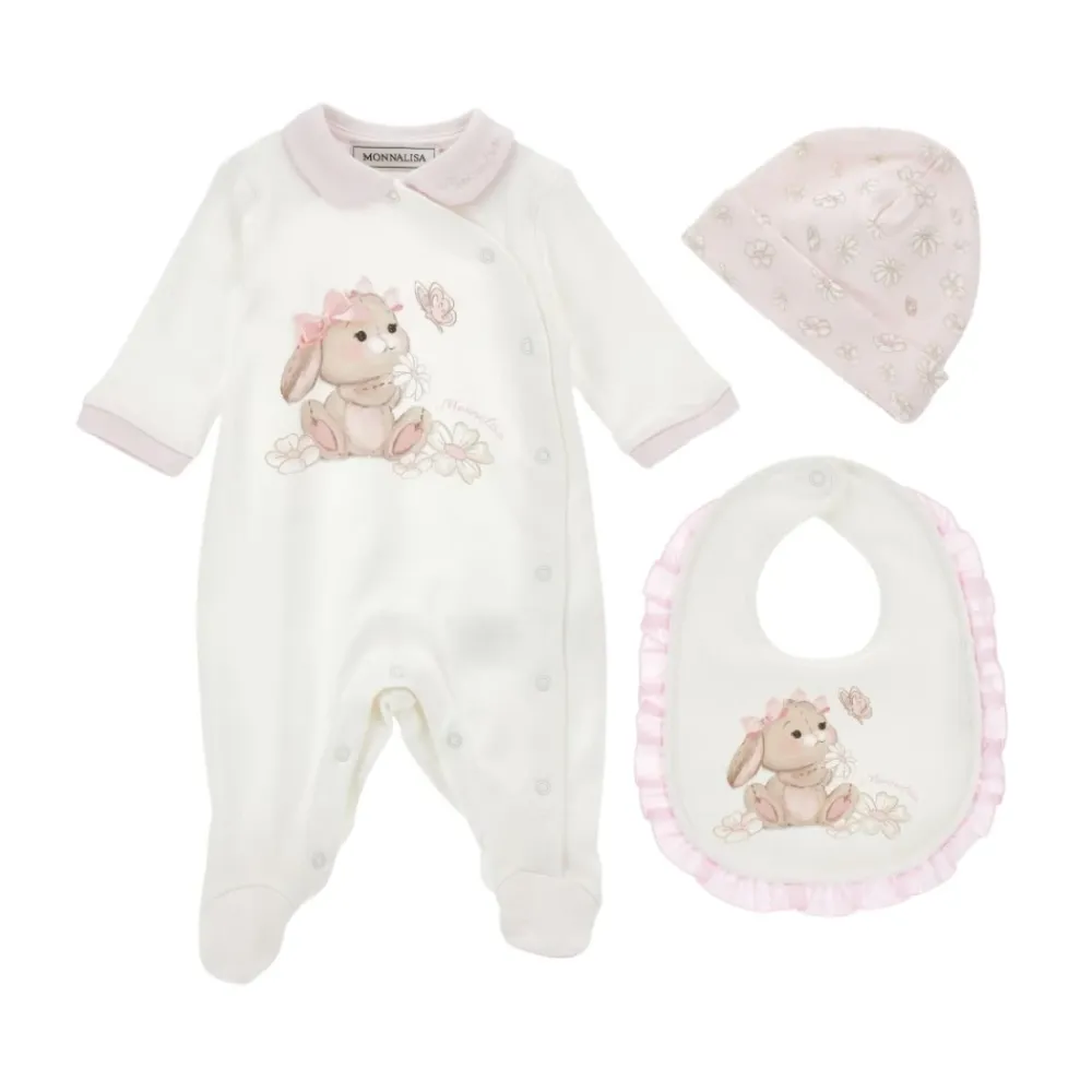 Jumpsuits^Monnalisa Rundhalset jumpsuit med kaningrafik Beige