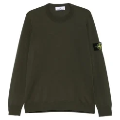 Strik<Stone Island Rundhalset strik Grøn