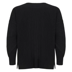 Strik<Issey Miyake Rundhalset strik Sort