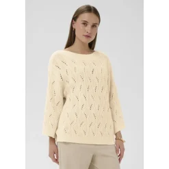 Striktrøjer & Sweatere^Soaked in Luxury Rundhalset strik Beige