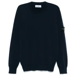 Strik^Stone Island Rundhalset strik Blå