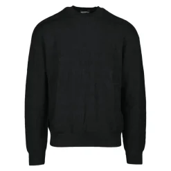 Strik<Emporio Armani Rundhalset strik Sort