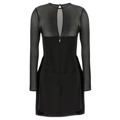 Kjoler<ROTATE Birger Christensen Satin Corset Mini Dress Sort