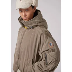 Jakker<Parajumpers Satin Oversize Bomberjakke med Dun Brun