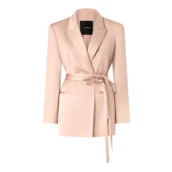 Jakker<PINKO Satinjakke med bælte Pink