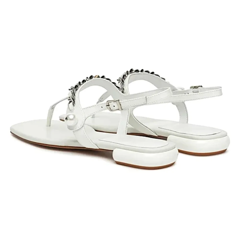 Sandaler^Miu Miu Scarpa Flat Sandal Hvid