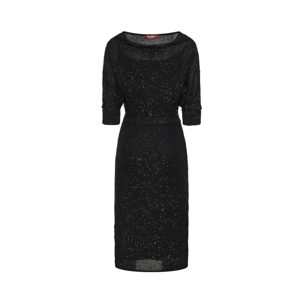 Kjoler^Max Mara Studio Sequinned Viscose Yarn Dress Sort